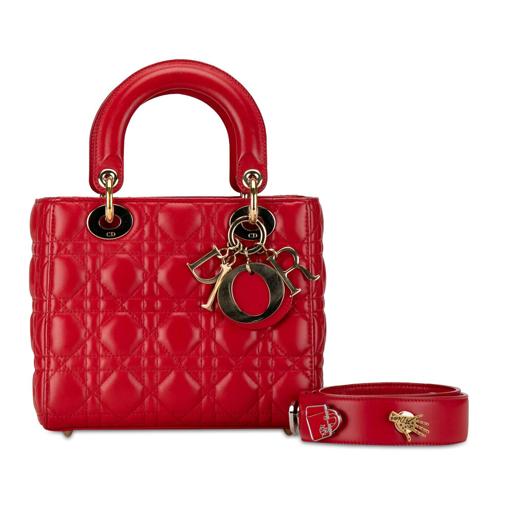 Auth Dior Small Lambskin Cannage Lucky #132042D29B - Picture 10 of 10